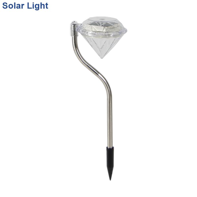 Outdoor LED Solar lawn light Diamonds shape white/Warm white/ RGB Lawn Light Solar Light Pathway Garden Path Stake Lanterns Lamp