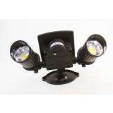 Twin Heads Solar Spot Light with PIR